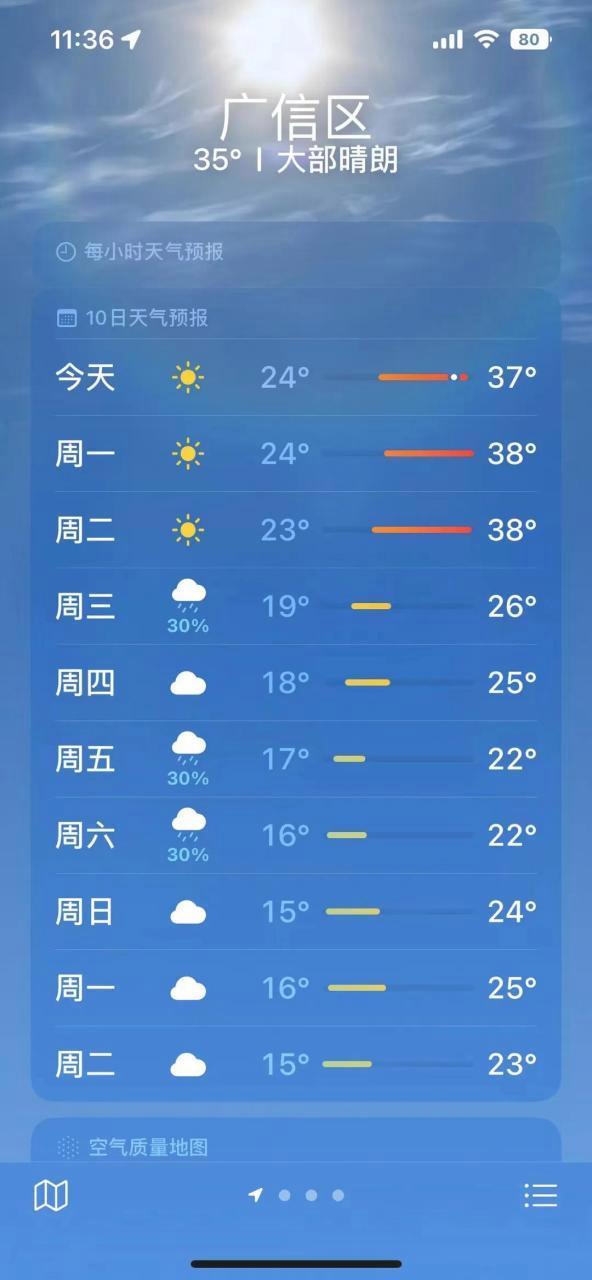江西上饶天气预报/江西天气预报7天