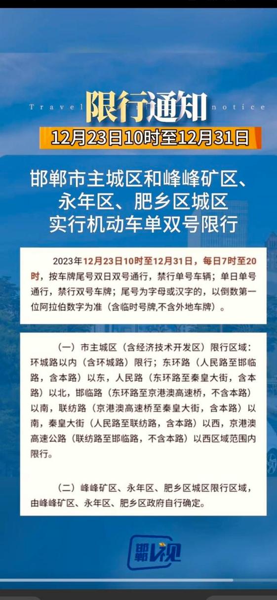 【邯郸最新限行通知/邯郸最新限行通知2021】-第9张图片 【邯郸最新限行通知/邯郸最新限行通知2021】-第9张图片