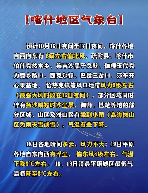 喀什天气预报/喀什天气预报30天查询-第8张图片 喀什天气预报/喀什天气预报30天查询-第8张图片
